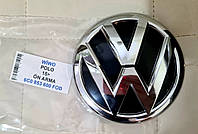 Емблема значок на решітку радіатора Volkswagen VW POLO 15>17 перед (D = 120 мм) (6C0 853 600 FOD)