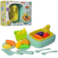 Кухня Dish Utensils ZG0019 набор посуды продукты раковина течет вода корзина пластиковая игрушка для детей