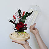 Нев'януча червона троянда в колбі «Red bouquet», G22, фото 3