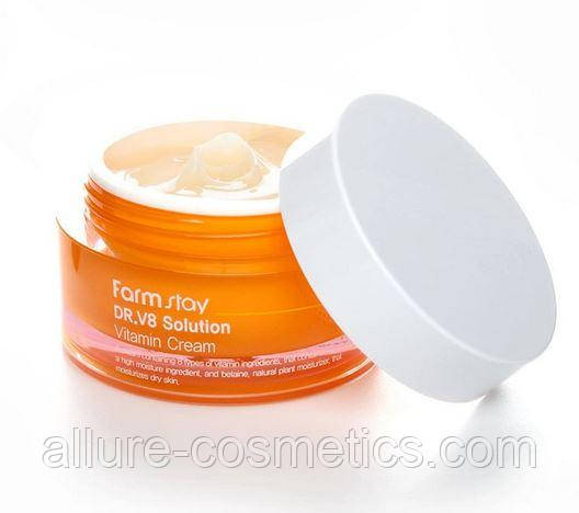 Вітамінний тонізуючий крем для обличчя FARM STAY Dr.V8 Solution Vitamin Cream 50ml