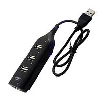USB HUB SY-H003 hi-speed 4 USB 2.0 (Чорний)
