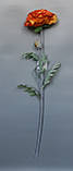 Мак гілка, тканина, пластик, 78 см, штучна квітка помаранчева (630171), фото 4