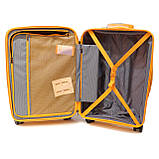 Ударостійка і надійна валіза з поліпропіену для ручної поклажі Airtex Jupiter бежева, фото 6