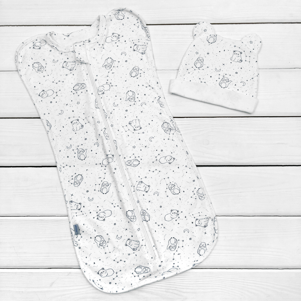 Дитяча пелюшка-кокон + шапочка "Сорочка" 64-68 см, фото 1