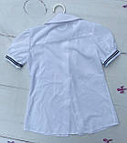 Блузка для дівчинки З коротким рукавом Білий шифон 64513 Papali Україна, фото 4