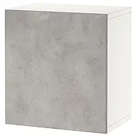 IKEA BESTÅ Шкаф с дверцами, белый / Каллвикен светло-серый (994.250.09)