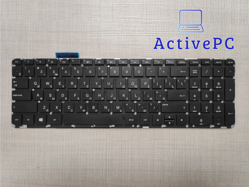 Клавіатура для ноутбука HP (Envy: 15-J, 15T-J, 15Z-J, 17-J, 17T-J series) rus, black, без кадру