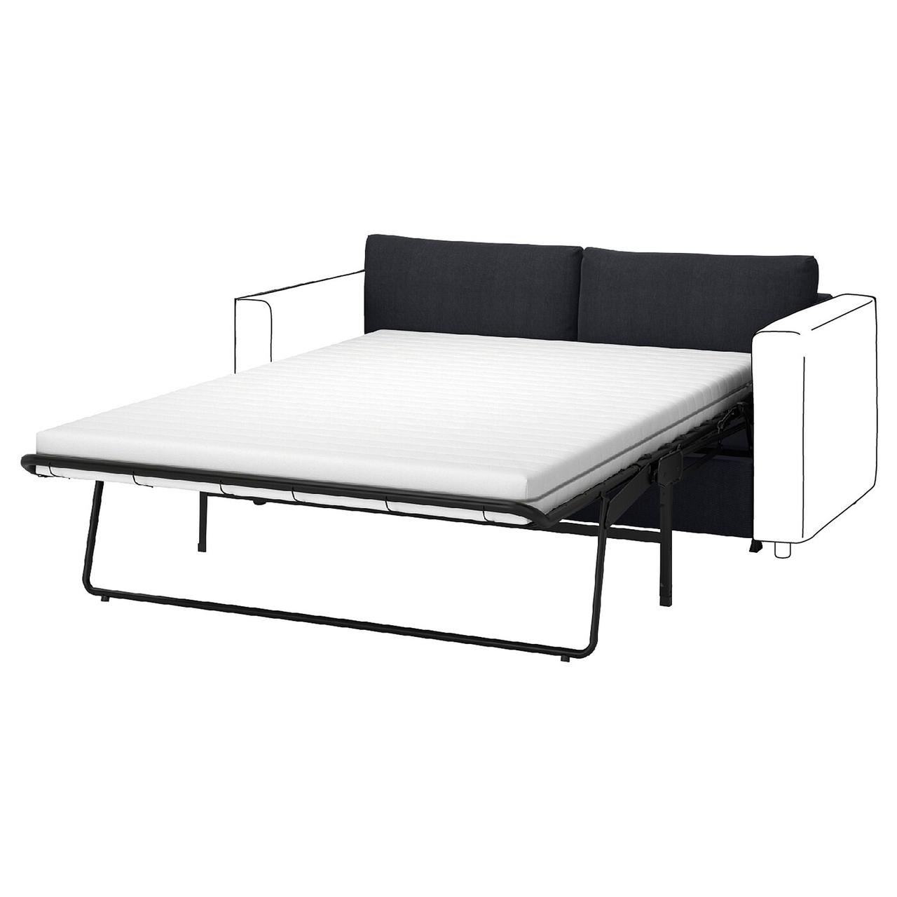IKEA VIMLE  Чехол на секцию 2-местного дивана-кровати, Саксемара черно-синий (704.961.82), фото 1
