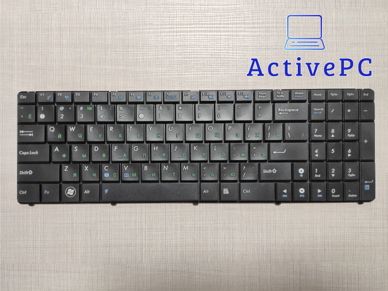 Клавіатура для ноутбука ASUS (K50, К51, K60, K61, K70, F52, P50, X5), rus, black (old design)