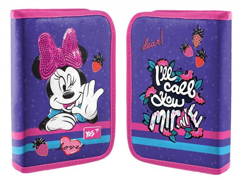 Пенал шкільний "Yes" HP-03 твердий одинарний з клапаном 533058 "Minnie Mouse" фіолетовий, шт, фото 1