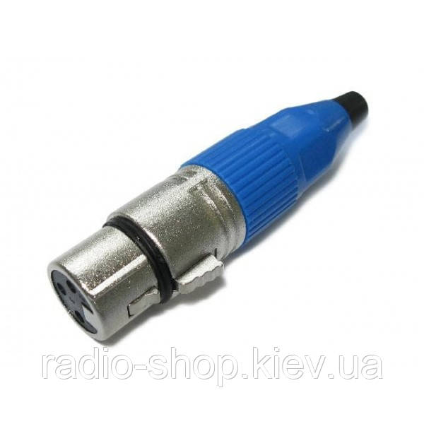 Гніздо XLR кабельне 3pin синє CANON