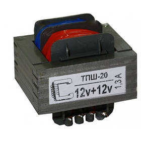 Ш-подібний трансформатор ТПШ-20-220-50 20 W 2х12V 1,3 А Т-20 ТПН 53х45х47мм