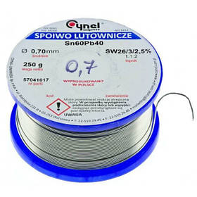 Припой Cynel Sn60Pb40 0.70mm (250g)