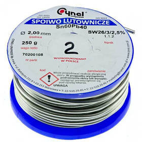 Припій Cynel Sn60Pb40 2 mm (250g)