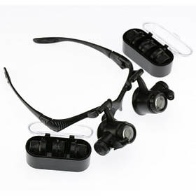 Окуляри бінокулярні Zhongdi No9892GJ з Led-підсвіткою (х10; x15; x20; x25)