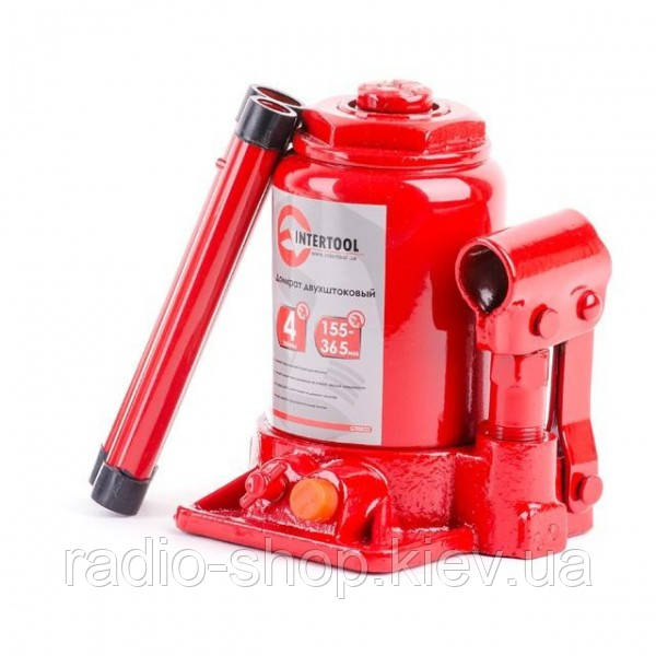 Домкрат &#39;столбік&#39; двоштоковий 4 т INTERTOOL GT0032