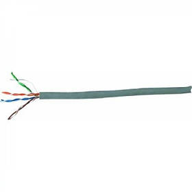 Кабель UTP 5-Е Stranded, внутрішній (4 пари, багатожильні), мідь, сірий, 305 м
