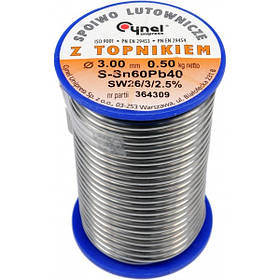 Припій Cynel Sn60Pb40 3 mm (500 g)