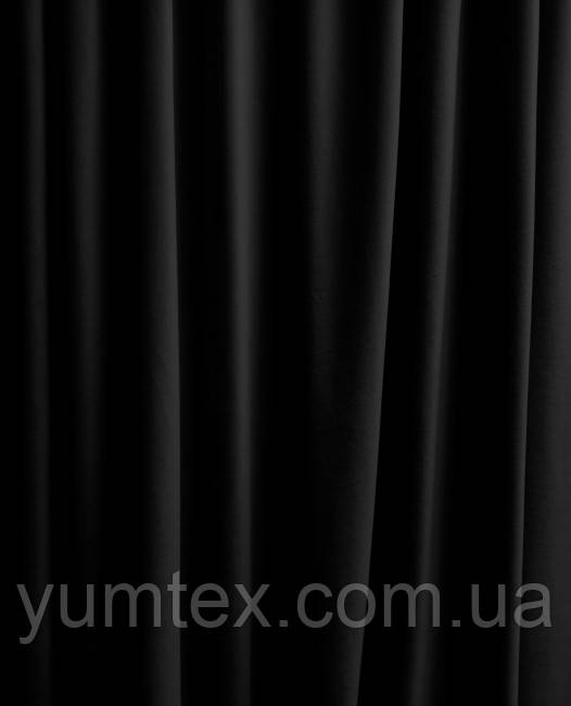 Тканина для штор, покривал і декору Оксамит чорний, Туреччина