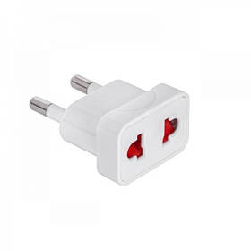 Перехідник з євро на американську розетку білий