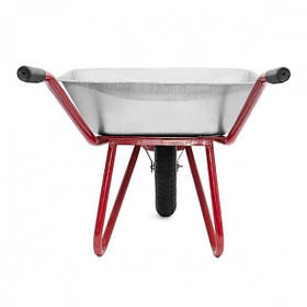 Тачка садово-будівельна, 65 л, 150 кг, 1 пневмоколесо з підшипником 14" (3.50-8). INTERTOOL WB-0615