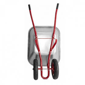 Тачка садово-будівельна, 85 л, 150 кг, 2 пневмоколеси з підшипником 15" (4.00-8). INTERTOOL WB-0823