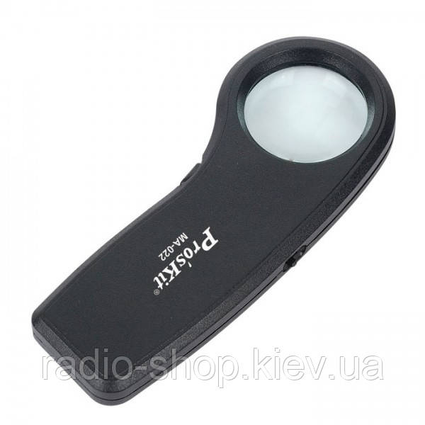 Лінза ручна з LED-підсвіткою й ультрафіолетом MA-022 27 мм