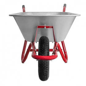 Тачка садово-будівельна, 85 л, 150 кг, 1 пневмоколесо з підшипником 15" (4.00-8). INTERTOOL WB-0813