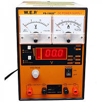 Блок питания WEP PS-1502D+, 15V, 2A, цифровая/стрелочная индикация, RF индикатор, тестер, автовосстановление