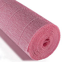 Гофрированная бумага розовая (#20E1 Peony Pink) плотная качественная бумага креп Италия 180г 2,5м