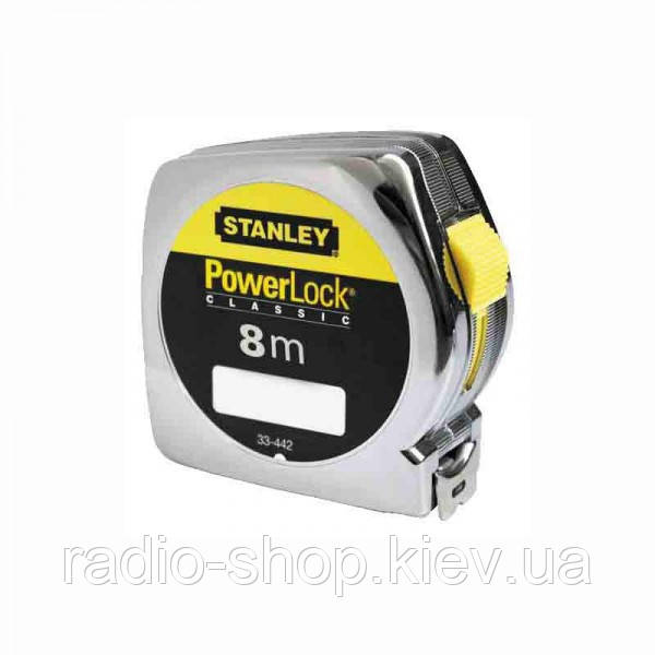 Рулетка 8 м х 25 мм Powerlock з пластмасовим корпусом 0-33-198 Stanley