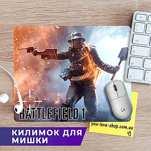 Килимок для мишки Розмір 22х18 см Battlefield "Вогонь"