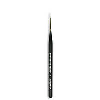 Кисть синтетическая круглая Synt.Toray № 1 черная, толстая ручка 18 см 1211