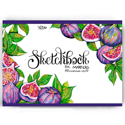 Альбом для малювання Скетчбук для маркерів склейка (інжир) А3 250 г 20 л. 17077