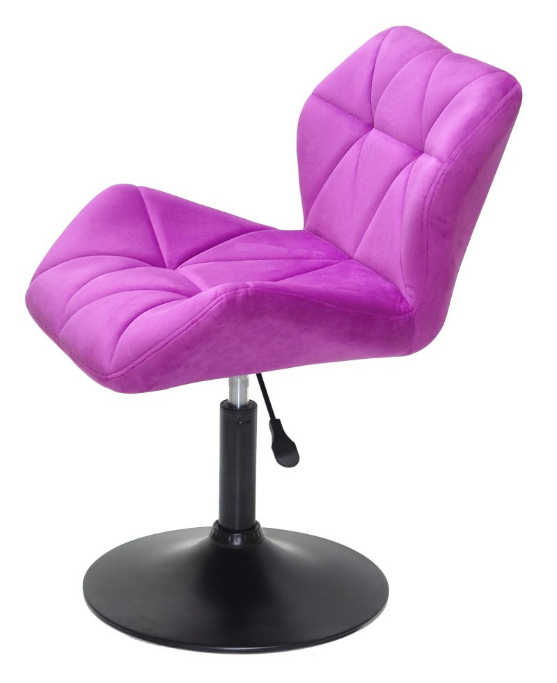 Крісло поворотне Paris бузок BK — Base на круглій основі млинця чорного кольору, фото 1