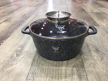 Каструля Top Kitchen (чорна в білу крапку 28 см) TK 00053 (6 шт./ясть)
