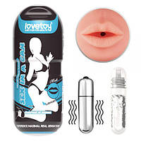 Оральний мастурбатор рот, рот з вібрацією та лубрикантом Lovetoy ST40245