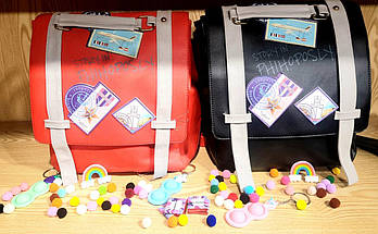 Рюкзак підлітковий стильний принт написи 34*30 см в різних кольорах Luna