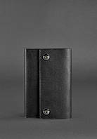 Кожаный блокнот (Софт-бук) 5.0 (4 цвета на выбор, р. А5 / А5 mini, цвет бумаги на выбор) А5 mini (14,5х22х4,5 см), Черный, Белый