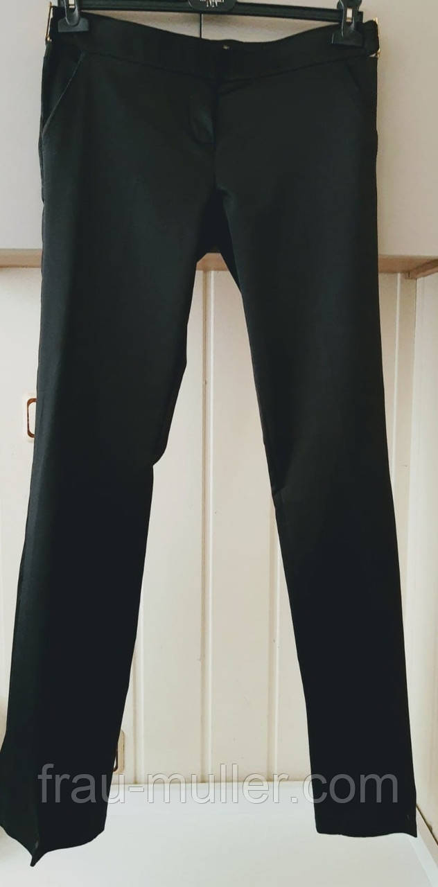 Штани чорні буткат з тонкої бавовняної тканини з заниженою талією Loko, фото 1