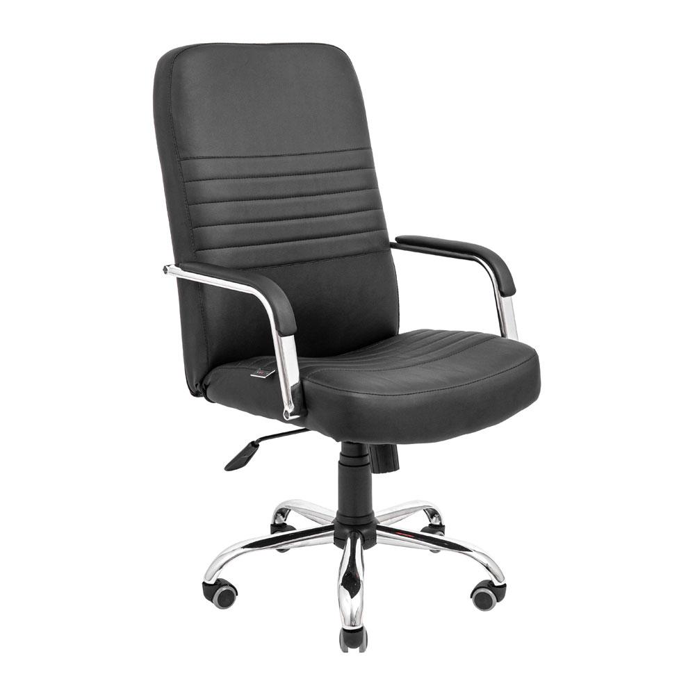 Комп'ютерне крісло Richman Armchair Prius 1001-1007х610х670 мм чорний кожзам на коліщатках