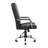 Комп'ютерне крісло Richman Armchair Prius 1001-1007х610х670 мм чорний кожзам на коліщатках, фото 3