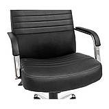 Комп'ютерне крісло Richman Armchair Prius 1001-1007х610х670 мм чорний кожзам на коліщатках, фото 8