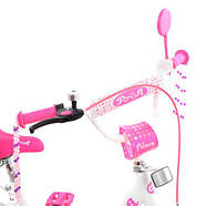 Велосипед дитячий PROF1 14д. Y1414-1, біло-рожевого кольору, фото 3