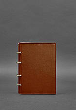 Шкіряний блокнот на кільцях 9.0 з твердою обкладинкою (6 кольорів на вибір, папір у крапку)