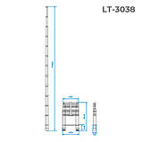 Драбина з алюмінію, телескопічна 12 сход., 3,78м INTERTOOL LT-3038, фото 4