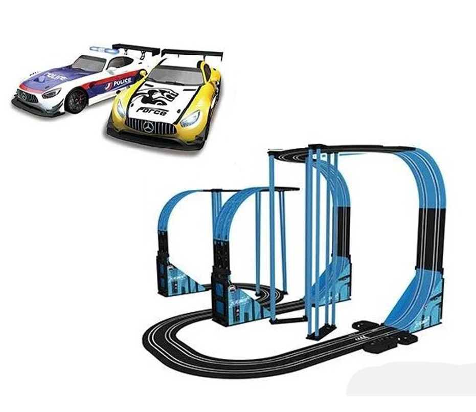 Дитячий перегоновий трек Top Racer, довжина треку 9 метрів, працює від мережі, 2 машинки