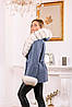 Жіноче пальто з хутряними манжетами та капюшоном, фото 2