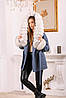 Жіноче пальто з хутряними манжетами та капюшоном, фото 5