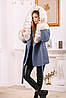 Жіноче пальто з хутряними манжетами та капюшоном, фото 6